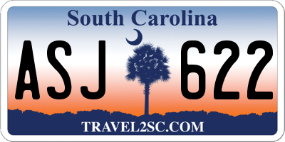 SC license plate ASJ622