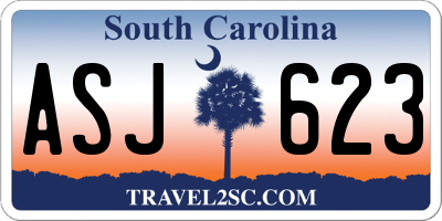 SC license plate ASJ623