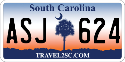 SC license plate ASJ624