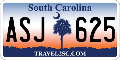 SC license plate ASJ625
