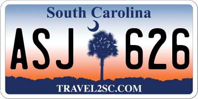 SC license plate ASJ626