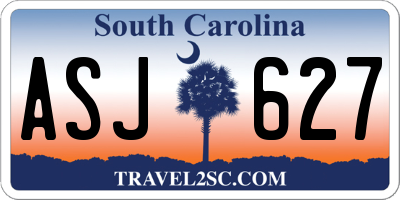 SC license plate ASJ627