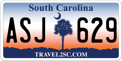 SC license plate ASJ629