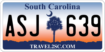 SC license plate ASJ639