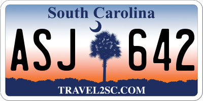 SC license plate ASJ642