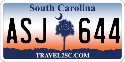 SC license plate ASJ644