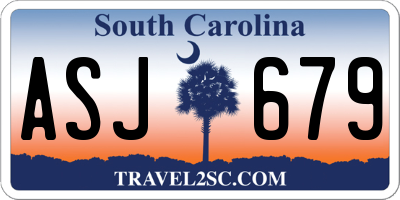SC license plate ASJ679