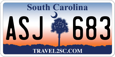 SC license plate ASJ683