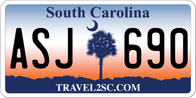 SC license plate ASJ690