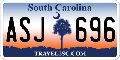 SC license plate ASJ696