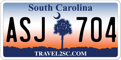 SC license plate ASJ704