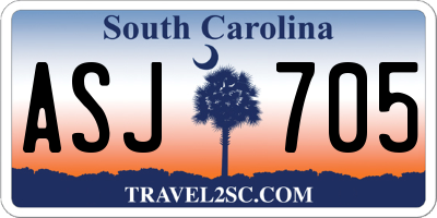 SC license plate ASJ705