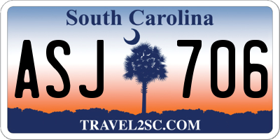 SC license plate ASJ706