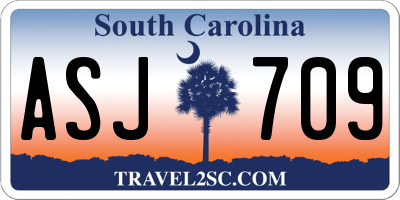 SC license plate ASJ709