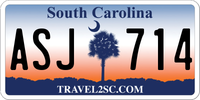 SC license plate ASJ714