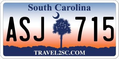 SC license plate ASJ715