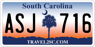 SC license plate ASJ716
