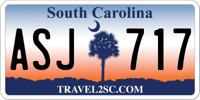 SC license plate ASJ717