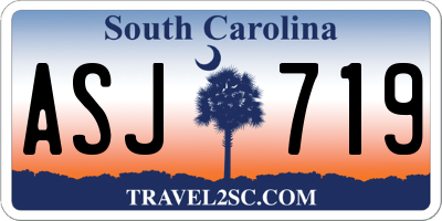 SC license plate ASJ719