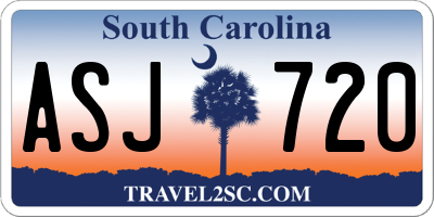 SC license plate ASJ720
