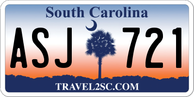 SC license plate ASJ721
