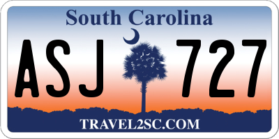 SC license plate ASJ727