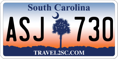 SC license plate ASJ730
