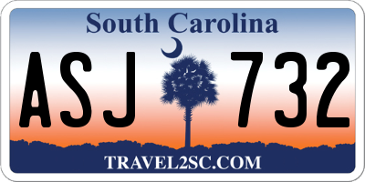 SC license plate ASJ732