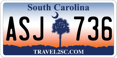 SC license plate ASJ736