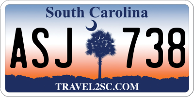 SC license plate ASJ738