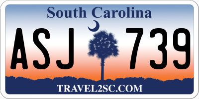 SC license plate ASJ739