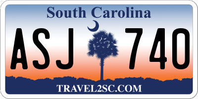 SC license plate ASJ740