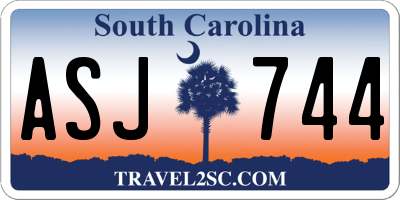 SC license plate ASJ744