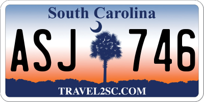 SC license plate ASJ746