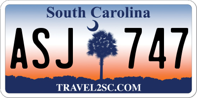 SC license plate ASJ747
