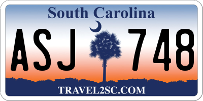 SC license plate ASJ748