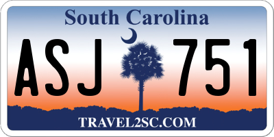 SC license plate ASJ751