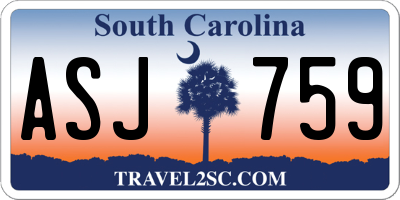 SC license plate ASJ759