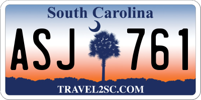 SC license plate ASJ761