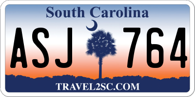 SC license plate ASJ764