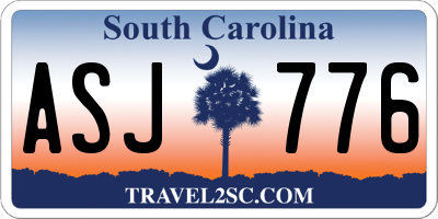 SC license plate ASJ776