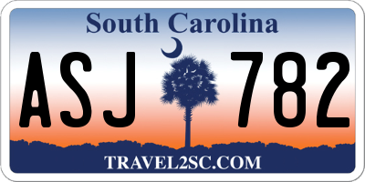 SC license plate ASJ782