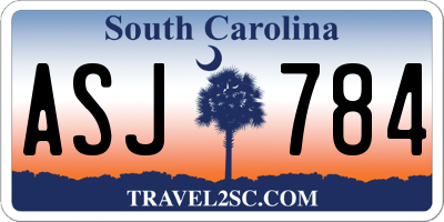 SC license plate ASJ784