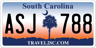 SC license plate ASJ788