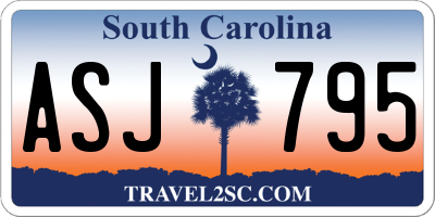 SC license plate ASJ795