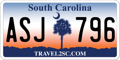 SC license plate ASJ796