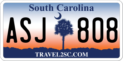 SC license plate ASJ808