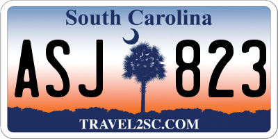 SC license plate ASJ823