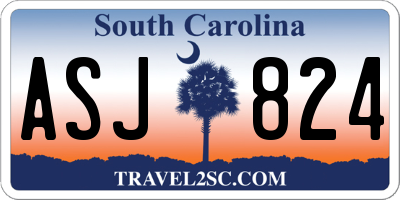 SC license plate ASJ824