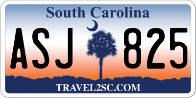 SC license plate ASJ825